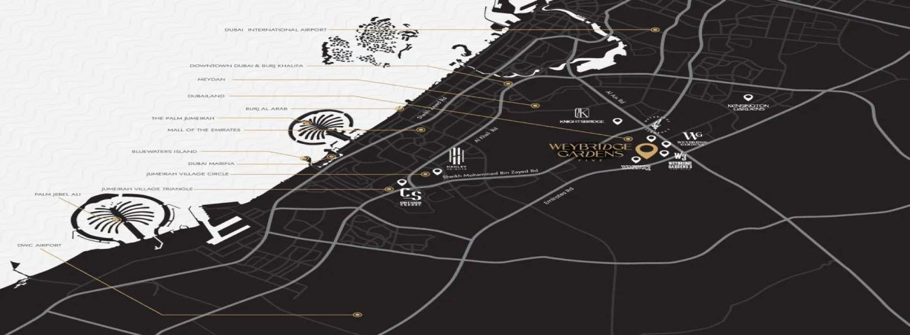 موقع ويبريدج جاردنز 5 دبي لاند