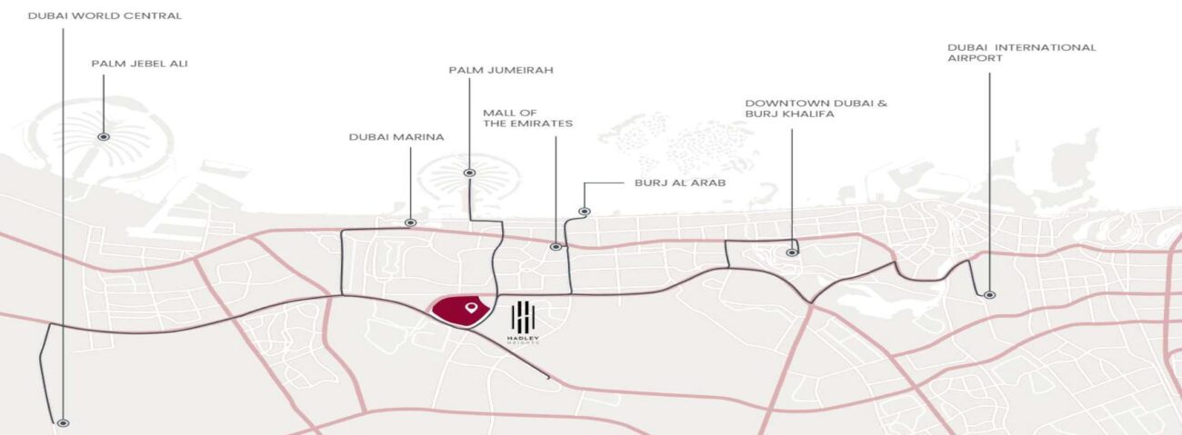 Location of Hadley Heights