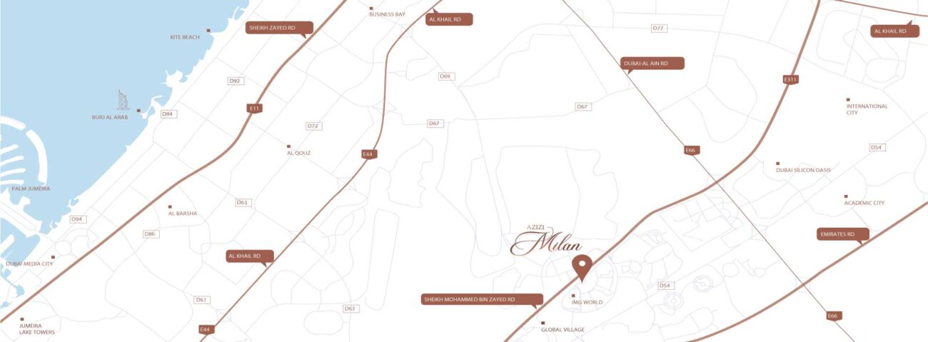 Location of Azizi Milan