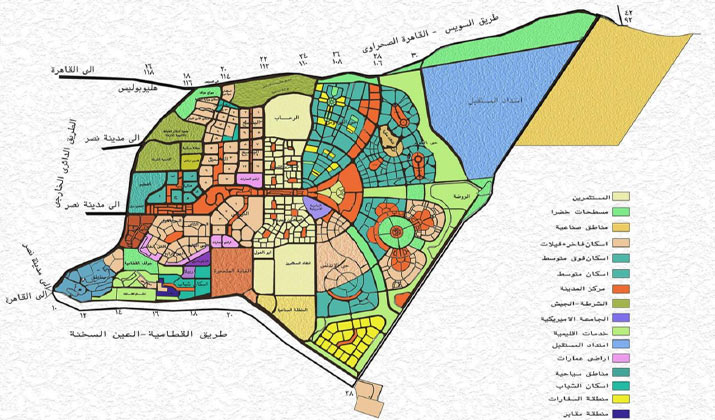 خريطة مدينة القاهرة الجديدة