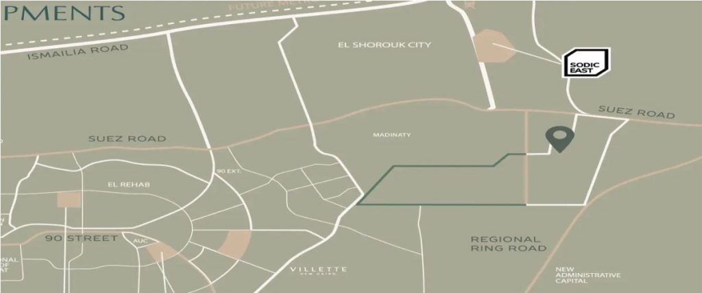 موقع كمبوند ايست فيل المستقبل سيتي