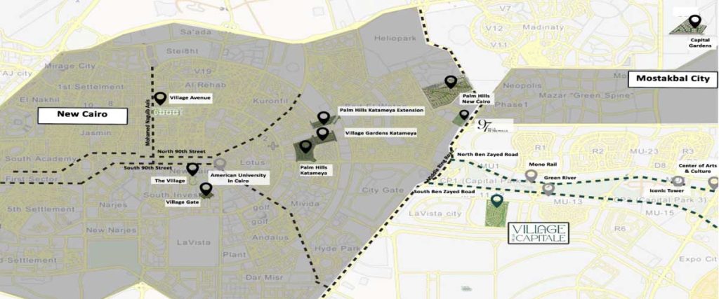 موقع فيلاج دي لا كابيتال العاصمة الادارية